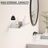 16") Floating Shelf for Wall, Off Center Metal Shelf for Decor, Modern Wall Shelf for Storage with Lip, Hanging Shelf