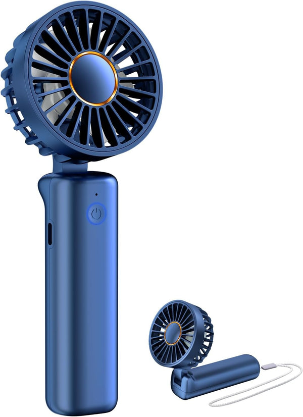 FrSara Portable Handheld Fan, Mini Desk Fan, 2000mAh Ultra-Long Battery Life, 3-Speed Adjustment