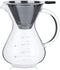 Pour Over Coffee Maker, Reusable 400ml Borosilicate Glass Hand Drip Manual Dripper Brewer Pot with Scale, Portable for