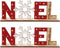 SUPVOX 2pcs Christmas Wooden Tabletop Decorations, Xmas Holiday Noel Sign Ornaments