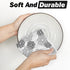 12x12 Inch Set 2 Artoid Mode Grey Dahlia Floral Kitchen Dish Cloths, Quick Dry Microfiber Dishcloths for Kitchen