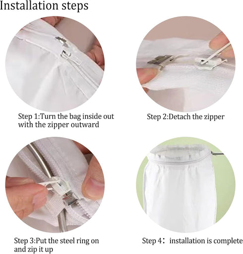 2 PC Reusable Nut Milk Bags Cheese Cloths for Straining, Ultra Extra Fine Mesh Jelly Juice Honey Food Sieve Strainer
