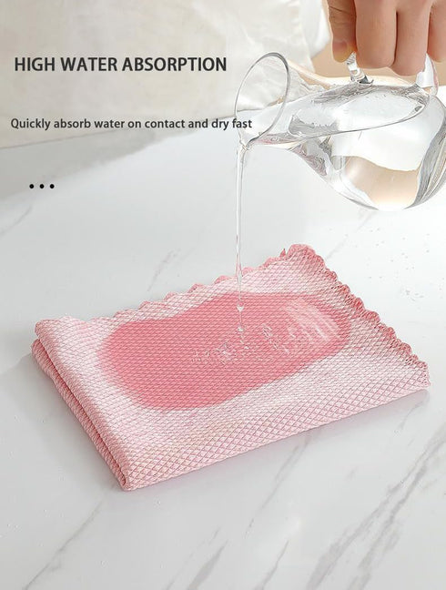 Generic 8, Fish Scale Microfiber Cleaning Cloth Steak Free Glass Window,Car,Mirror,Screen,Windshield, Lint-Free Shower