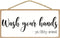 Wash Your Hands ya Filthy Animal Sign, Funny Bathroom Decor, Rustic Wall Decor 5 x 10 Inches for Home