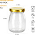 Encheng Lids,7oz Sets 40Pack Glass Yogurt Container With Clear Glass Jars With Airtight Lids,Small Glass Pudding Jars