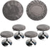 Velvet Bar Stool Covers Round 12-16 Inch/30-40cm Barstool Covers Round, Luxurious Fabric
