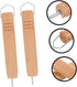 2pcs Japanese Style Soup Pot Handle, Stainless Steel Saucepan Kitchen Utensils Replacement, Wooden Grip