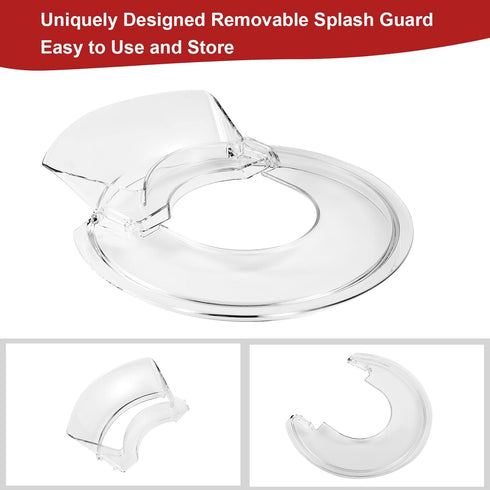 KitchenAid Pouring Shield with Removable Pour Spout, Fits 4.5-5 Quart Tilt-Head Stand Mixers, Splatter Guard