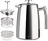 Secura French Press Coffee Maker, 34-Ounce, 304 Stainless Steel Insulated Coffee Press