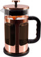 French Press Coffee Tea Maker, Upgrade Heat Cold Resistant Thickened Glass, 4 Level Stainless Steel Filtration, 1000ml