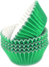 Standard Green Foil Cupcake Liners - 100-Count Muffin Baking Cups for Party and More