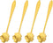 uxcell 4Pcs Gold Stainless Steel Flower Spoons, 5 Inch Cherry Blossom Shape Coffee Spoon for Espresso, Dessert
