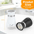 Accmor Salt and Pepper Shakers Set: 4 oz Stainless Steel Containers with Glass Bottom for Kitchen