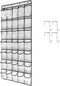 1 Pack 35 Clear Crystal Pockets Large Hanging Shoe Organizer Over The