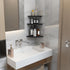 Set 6 HORLIMER Floating Corner Shelf Wall Mount, of Rustic Wood Corner Wall Shelves for Bedroom, Living Room, Bathroom