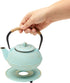 18 oz/500 ml, 3-Piece Set Set Juvale Cast Iron Tea Kettle with Infuser - Green, - Teapot for Brewing Loose Leaf Tea