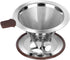 Pour Over Coffee Dripper, Reusable Paperless Filter, Professional Stainless Steel Drip Cone for 1-2 Cups