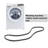 Washing Machine Rubber Drive Belt 5EPJ1225, Compatible with Hoover Candy Washing Machines