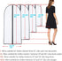 Garment Bags for Hanging Clothes, 24'' x 60'' (Set of 6) Foldable Washable Dress Covers for Long Dresses and Costumes