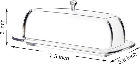 Youngever Plastic Butter Keeper, Reusable Clear Butter Dish with Lid