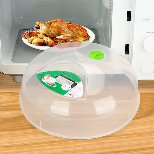 Microwave Splatter Cover, Large Microwave Plate Cover Guard Lid with Steam Vents, 11.5 Inch BPA Free & Dishwasher Safe