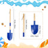 2 Pack 27.2" Beach Shovels for Kids, Long Detachable Kids Shovel with Wood Handle Metal Spade Sand Shovels for Digging