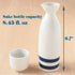 Janome Mino-Yaki Sake Set, Traditional Japanese Ware, 8 oz Bottle & 2 Cups, Tokkuri & Ochoko