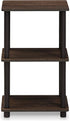 2 FURINNO Turn-N-Tube Space Shelf, Walnut/Brown