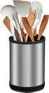 Kitchen Utensil Holder for Countertop, 360° Rotating Stainless Steel Crocks, 6.7” Large Utensil Holder