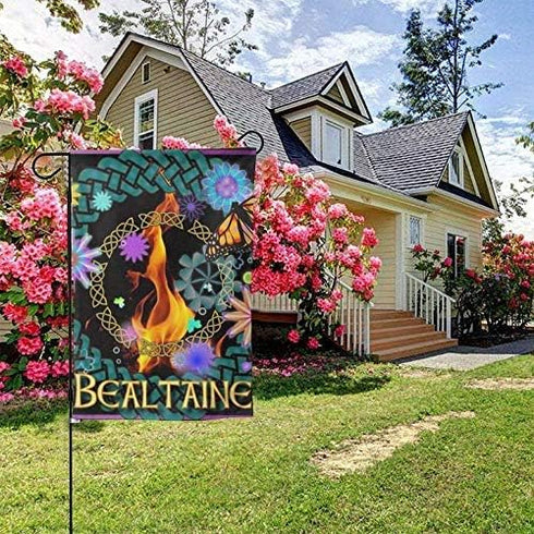 Wicca Wiccan Beltane Beltain Pagan Welcome Flag Outdoor Outside Holiday Party Decorations Ornament Home House Garden Yard Decor Double Sided 12 X 18 Inch
