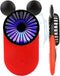 Cute Mouse Personal Mini Fan, Handheld USB Rechargeable Fan with LED Light, 3 Adjustable Speeds, Red