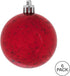 Vickerman 4" Christmas Ornament Ball, Red Shiny Mercury Finish, Shatterproof Plastic, Holiday Tree Decoration, 6 Pack