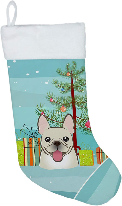 Caroline's Treasures Christmas Tree and French Bulldog Christmas Stocking, Holiday Decor