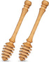 Bitbat Beech Wooden Honey Dipper Sticks Set of 2, 7.1 Inch Wooden Honey