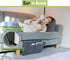 DOURR Felt Bedside Caddy Organizer Storage Pocket for Tablet Magazine Phone Small Things Holder (Gray)