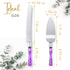 Cake Knife and Server Set, Acrylic Faux Crystal Handles for Wedding and Parties
