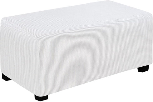 Easy-Going Stretch Ottoman Cover Folding Storage Stool Furniture Protector Rectangle slipcover Elastic