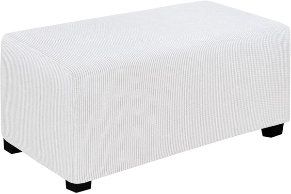 Easy-Going Stretch Ottoman Cover Folding Storage Stool Furniture Protector Rectangle slipcover Elastic