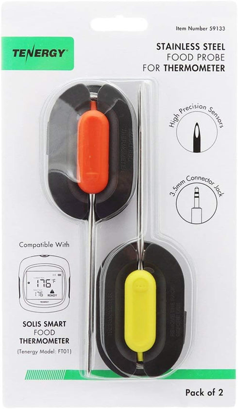 Tenergy Stainless Steel Probe for Solis Smart Food Thermometer, 2 Pack