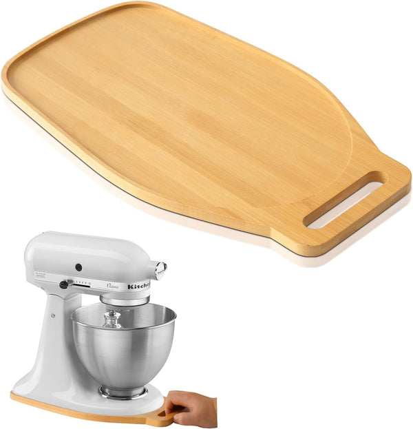 Bamboo Sliding Mat for Kitchenaid Mixer - Compatible with 4.5-5 Qt Tilt-Head Stand Mixer, Kitchen Appliance Slider Mat