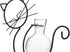 TJ Global Cat Glass Planter Vase Holder, Plant Terrarium, Propagation Station, Metal Stand for Hydroponics Plants Home