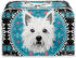 4 Slice Toaster Cover, West Highland White Terrier Design, Blue Mandala Universal Fit Wide Slot Bread Maker Cover