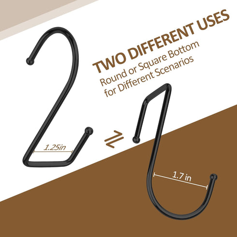 ZEDODIER 15 Pack Purse Hanger Hooks for Closet, Sturdy Metal S Hooks Bag Organizer, Black