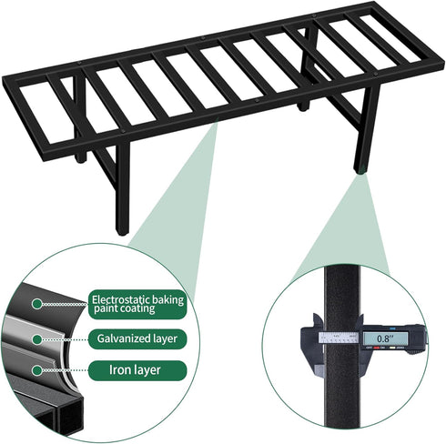 LLAXERGU 1-Tier Plant Stand Indoor Outdoor, Heavy Duty Iron Pedestal Stands Metal Plant Stand for Indoor Outdoor