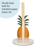 12 inch Elanze Designs Tropical Pineapple Resin and Wood Paper Towel Holder