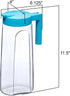 Amazing Abby Slim Tritan Pitcher 64 oz, Unbreakable Plastic Water Pitcher with Lid, BPA-Free, Dishwasher-Safe