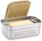 Stainless Steel Butter Dish with Lid, Kitchen Butter Keeper Container, Silicone Sealing, Holds 1 Stick West Coast Butter