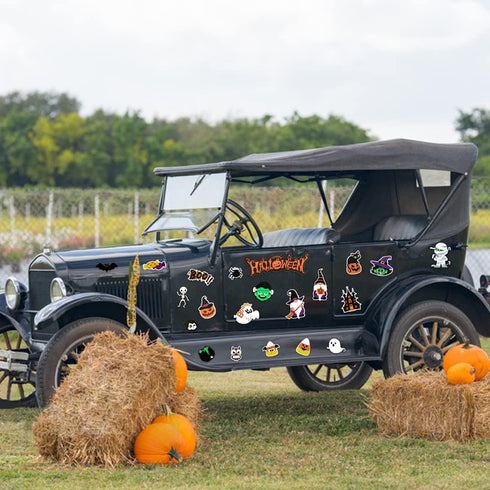 20Pcs Halloween Magnet Car Decorations - Waterproof Trick or Treat Automotive Stickers for Home Decor