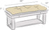 35 Inches, Klear Vu The Gripper Non-Slip Tufted Bench Cushion for Indoor Furniture, Assembled in USA, Entryway Storage
