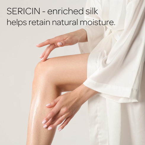 aisen Japan Japanese Silk Sericin Body Towel, Made in Japan Exfoliating Washcloth for Sensitive Skin, Gentle Cleansing